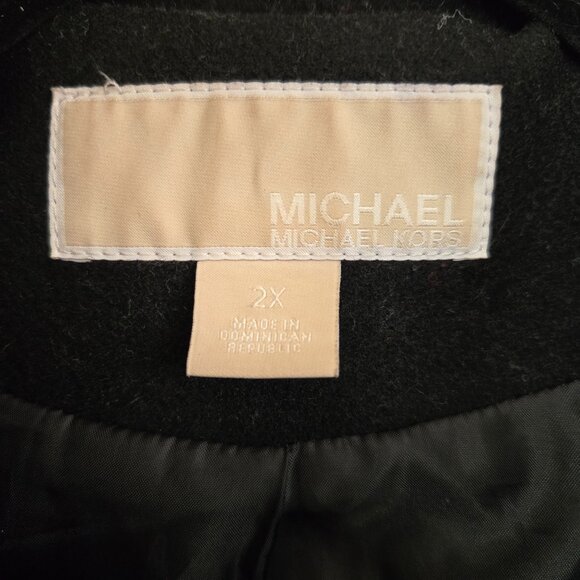 KORS Michael Kors Jackets & Blazers - Michael Kors Zip=Front Coat, 2X, Black